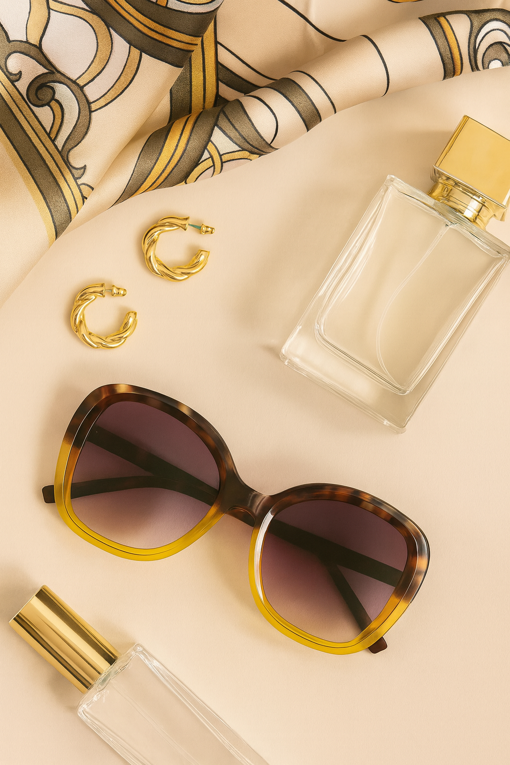 OKKIA Anna Butterfly Sunglasses - UV400 Protection Eyewear Designed in Italy - Unisex Fashion Sunglasses - Havana Yellow