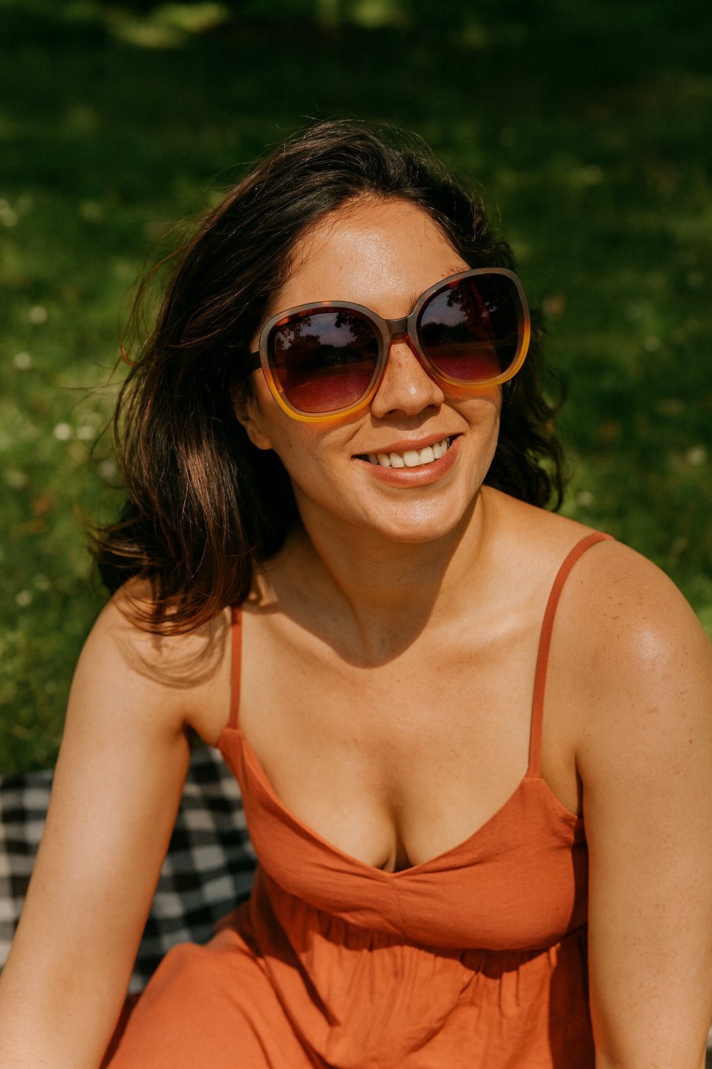 OKKIA Anna Butterfly Sunglasses - UV400 Protection Eyewear Designed in Italy - Unisex Fashion Sunglasses - Havana Yellow