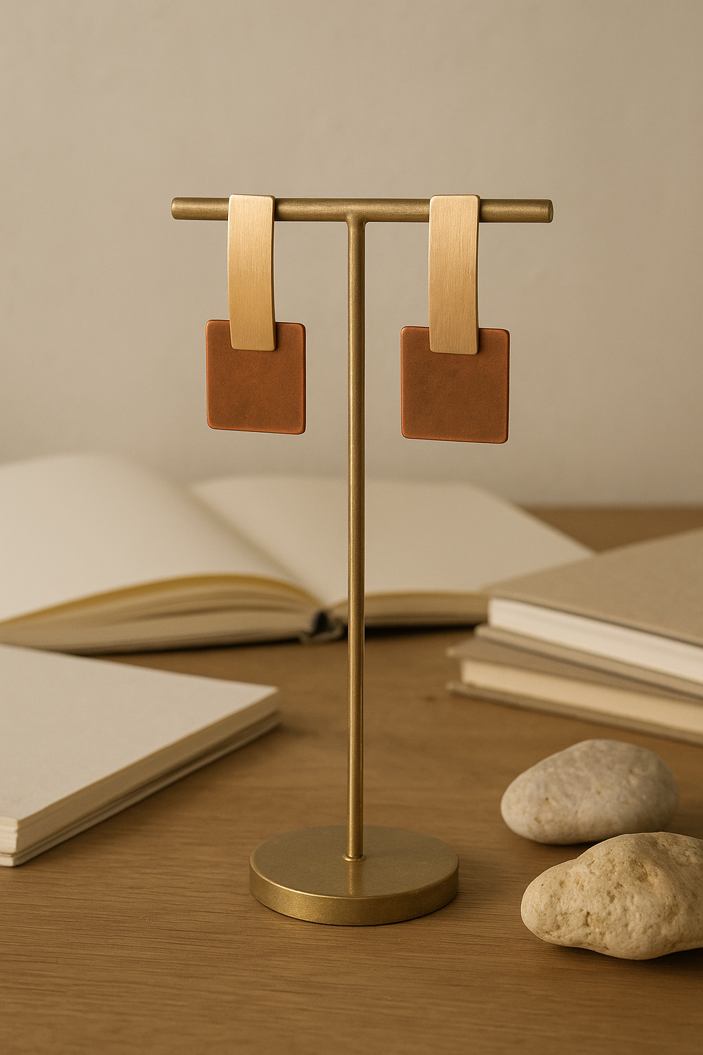 Hoiko Handmade Jewelry - Unique Artisan Copper/Sterling Silver Jewelry - Made in Portugal (Tribu square)