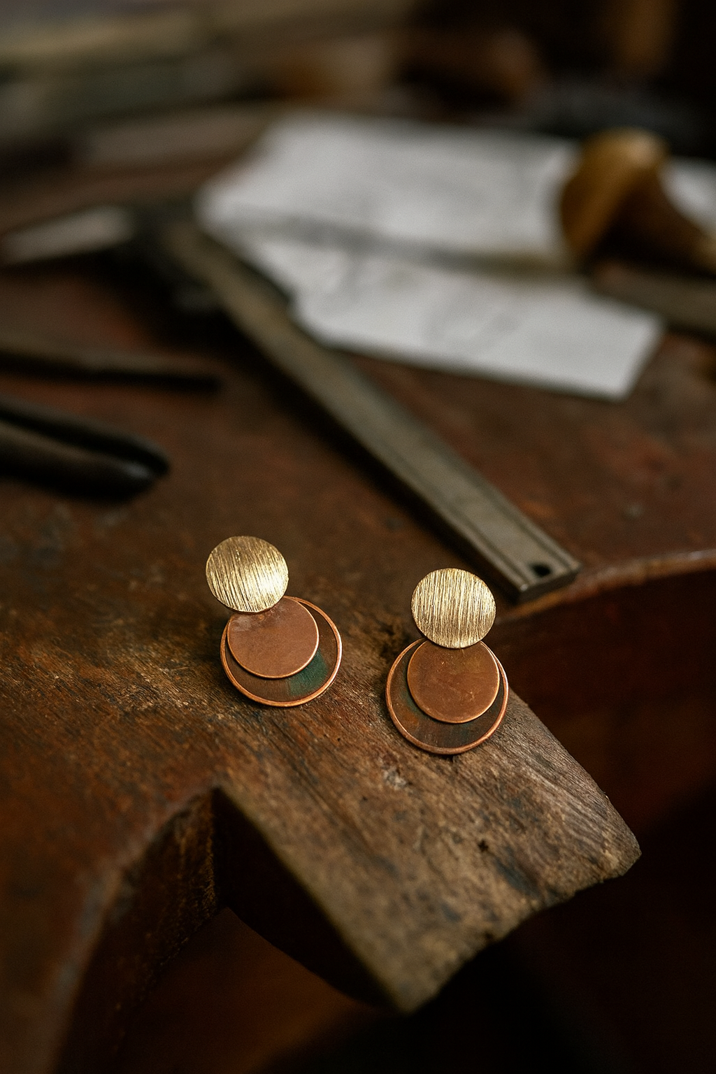 Hoiko Handmade Jewelry - Unique Artisan Copper/Sterling Silver Jewelry - Made in Portugal (Inez)