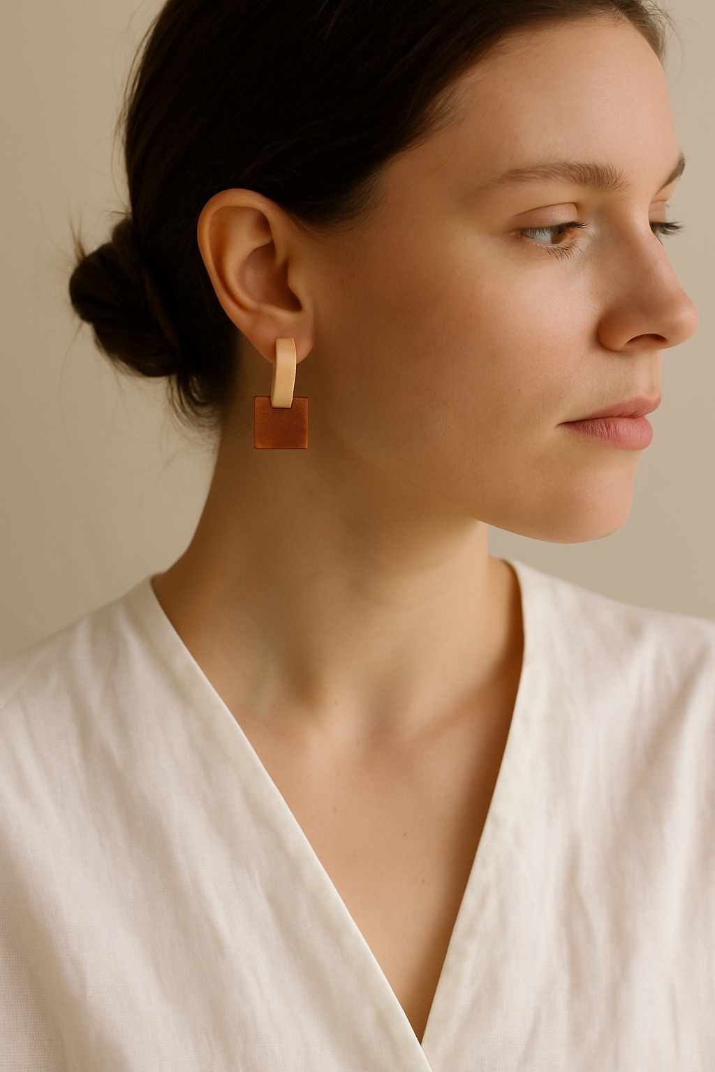 Hoiko Handmade Jewelry - Unique Artisan Copper/Sterling Silver Jewelry - Made in Portugal (Tribu square)