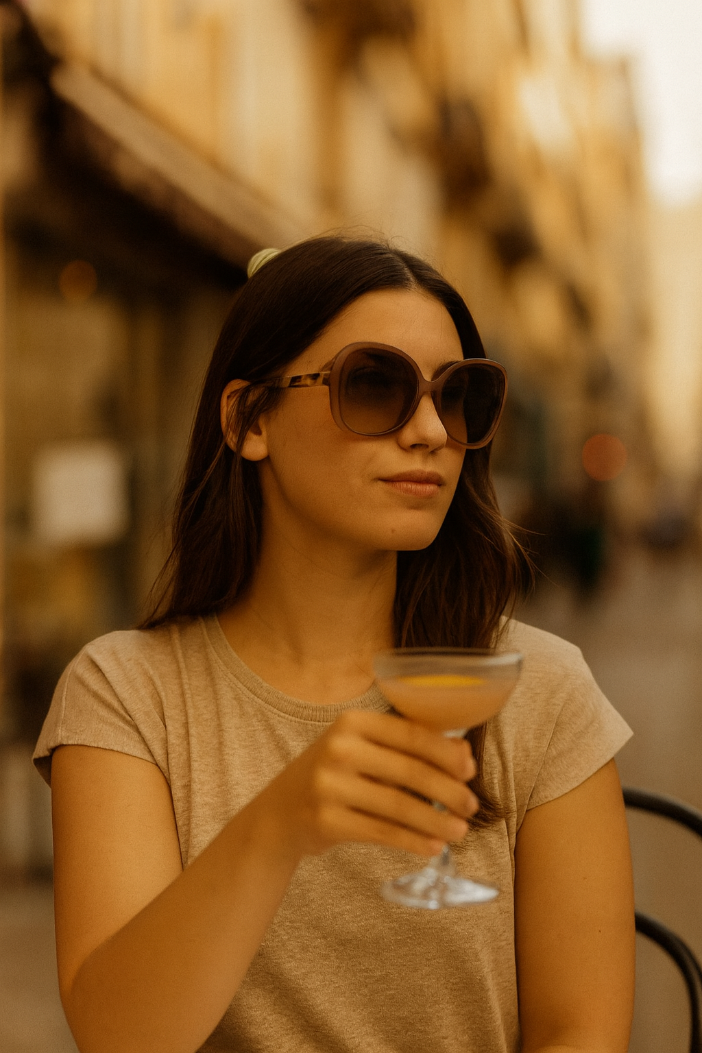 OKKIA Anna Butterfly Sunglasses - UV400 Protection Eyewear Designed in Italy - Unisex Fashion Sunglasses - Pink Havana