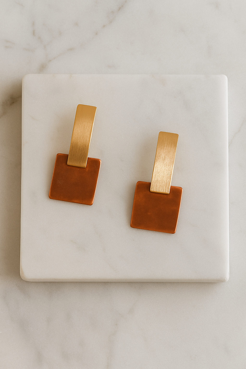 Hoiko Handmade Jewelry - Unique Artisan Copper/Sterling Silver Jewelry - Made in Portugal (Tribu square)