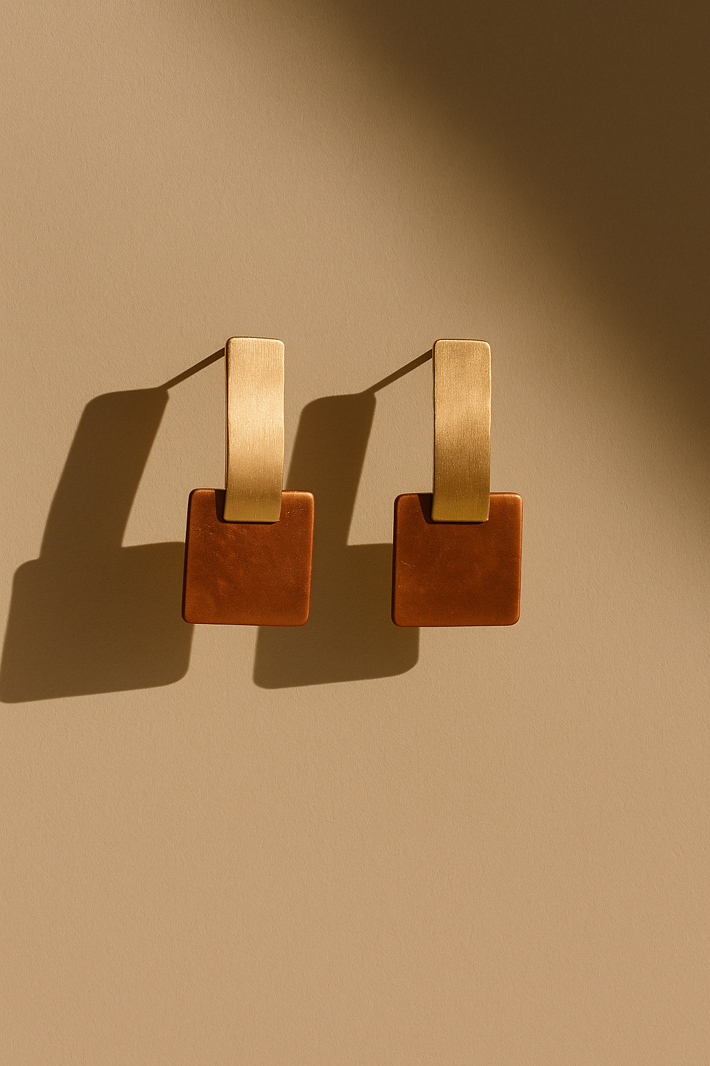 Hoiko Handmade Jewelry - Unique Artisan Copper/Sterling Silver Jewelry - Made in Portugal (Tribu square)