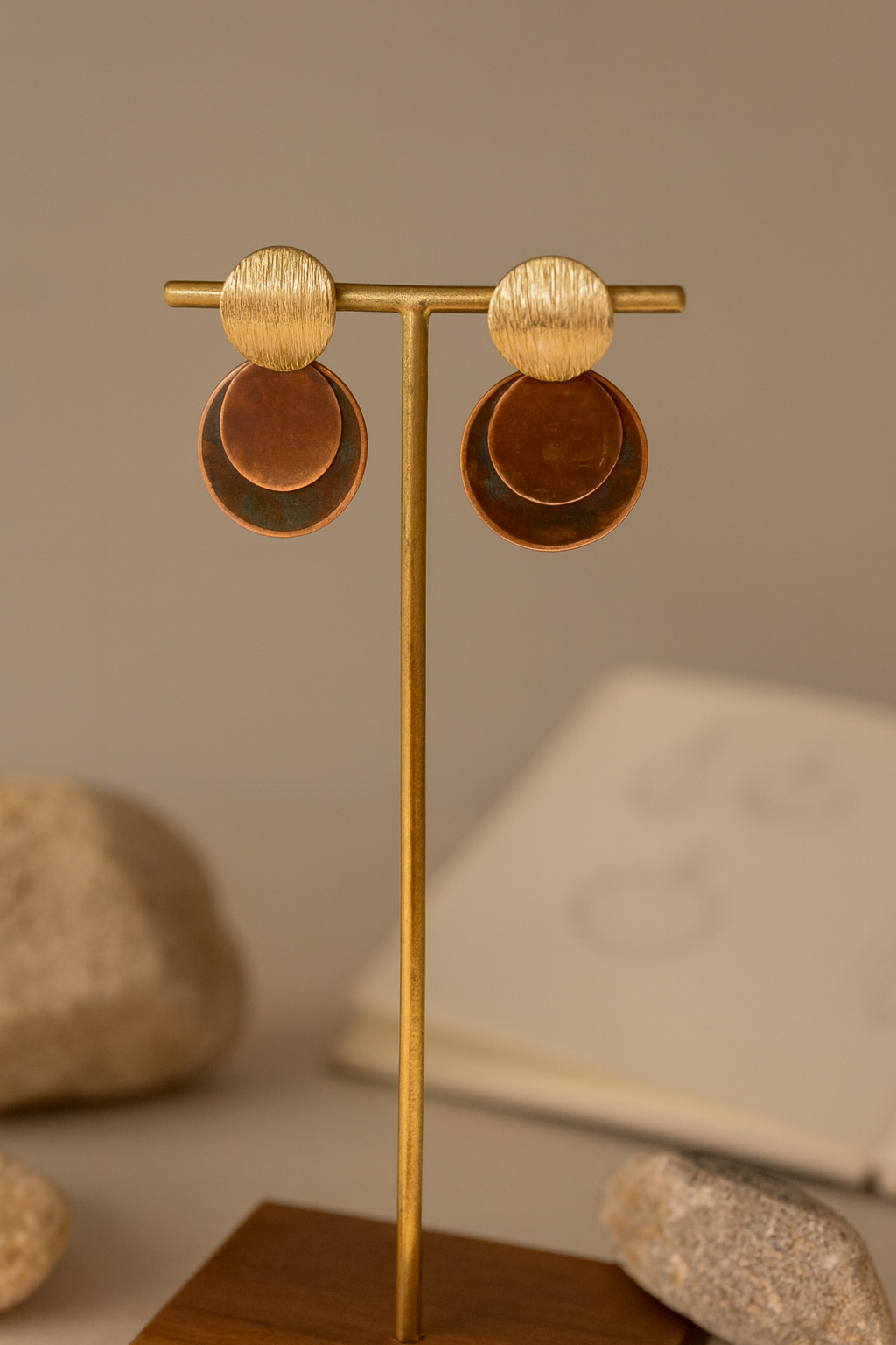 Hoiko Handmade Jewelry - Unique Artisan Copper/Sterling Silver Jewelry - Made in Portugal (Inez)