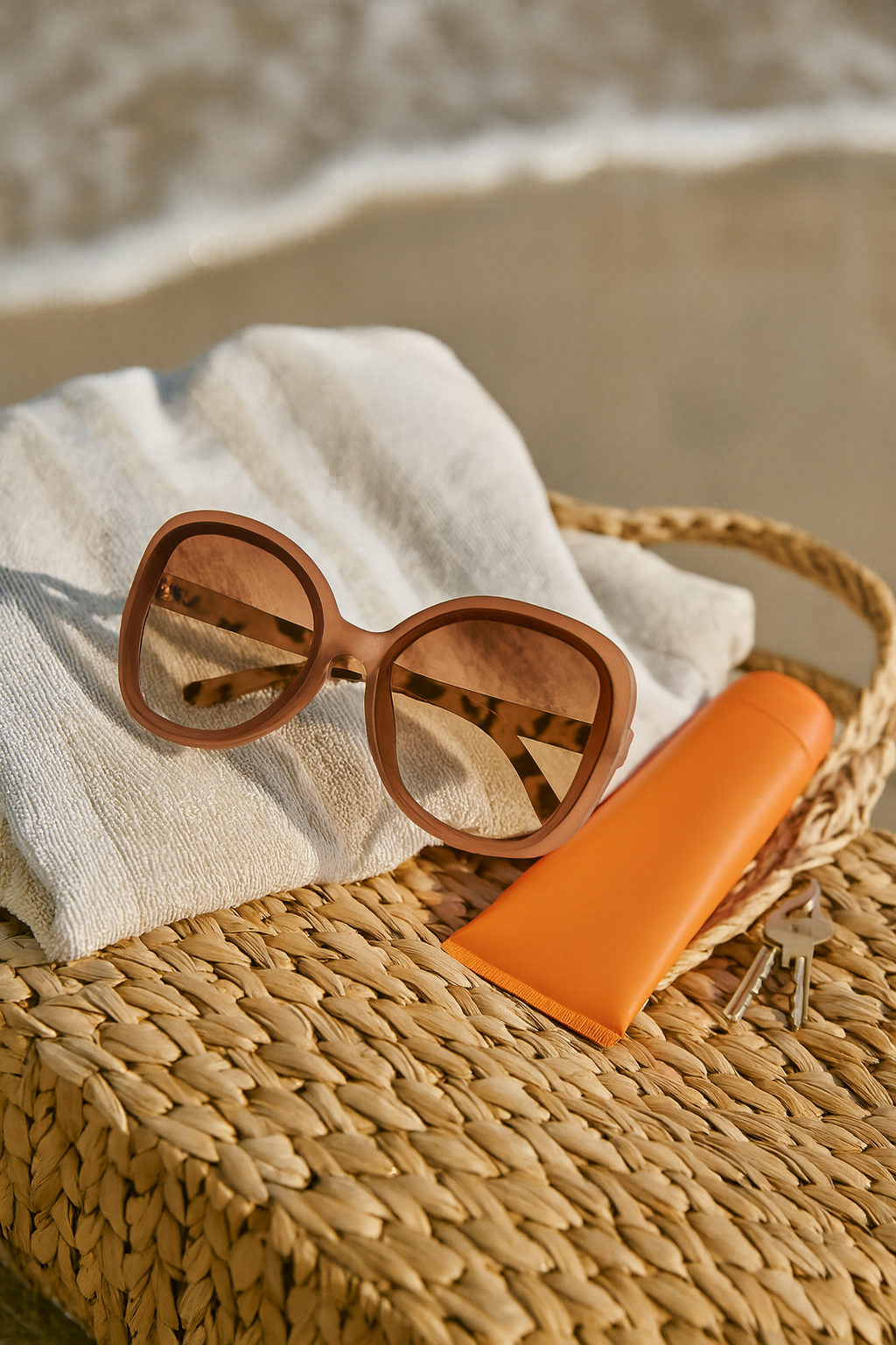 OKKIA Anna Butterfly Sunglasses - UV400 Protection Eyewear Designed in Italy - Unisex Fashion Sunglasses - Pink Havana