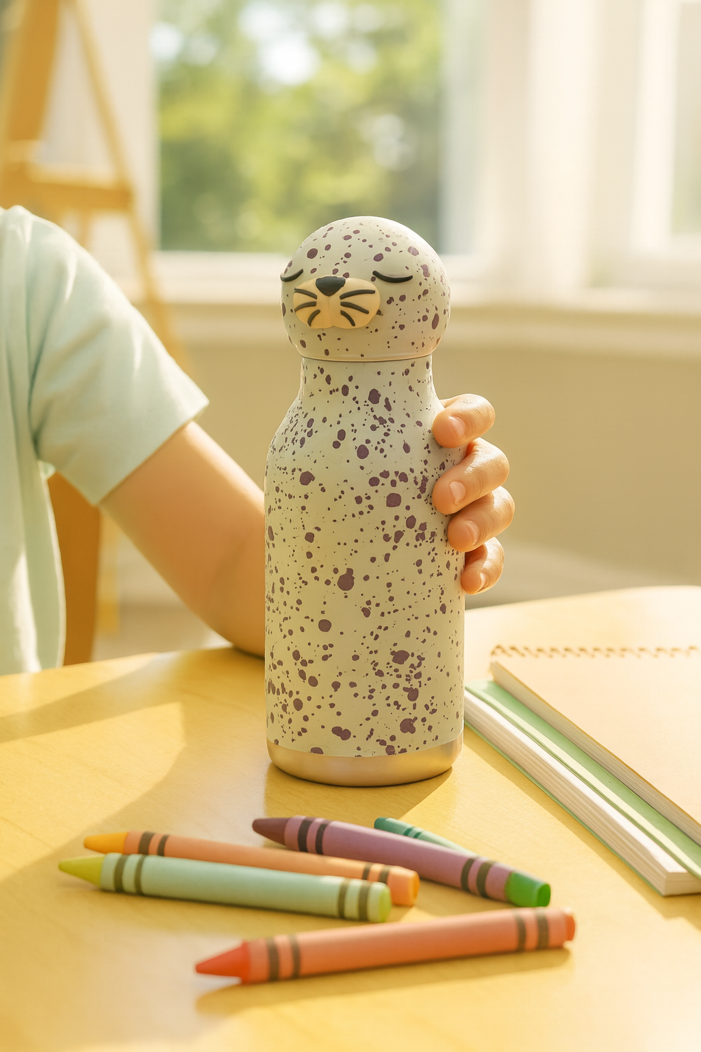 ASOBU Bestie Water Bottle — 16oz (460ml) Vacuum Insulated with Flexible Straw (Splashy Seal)