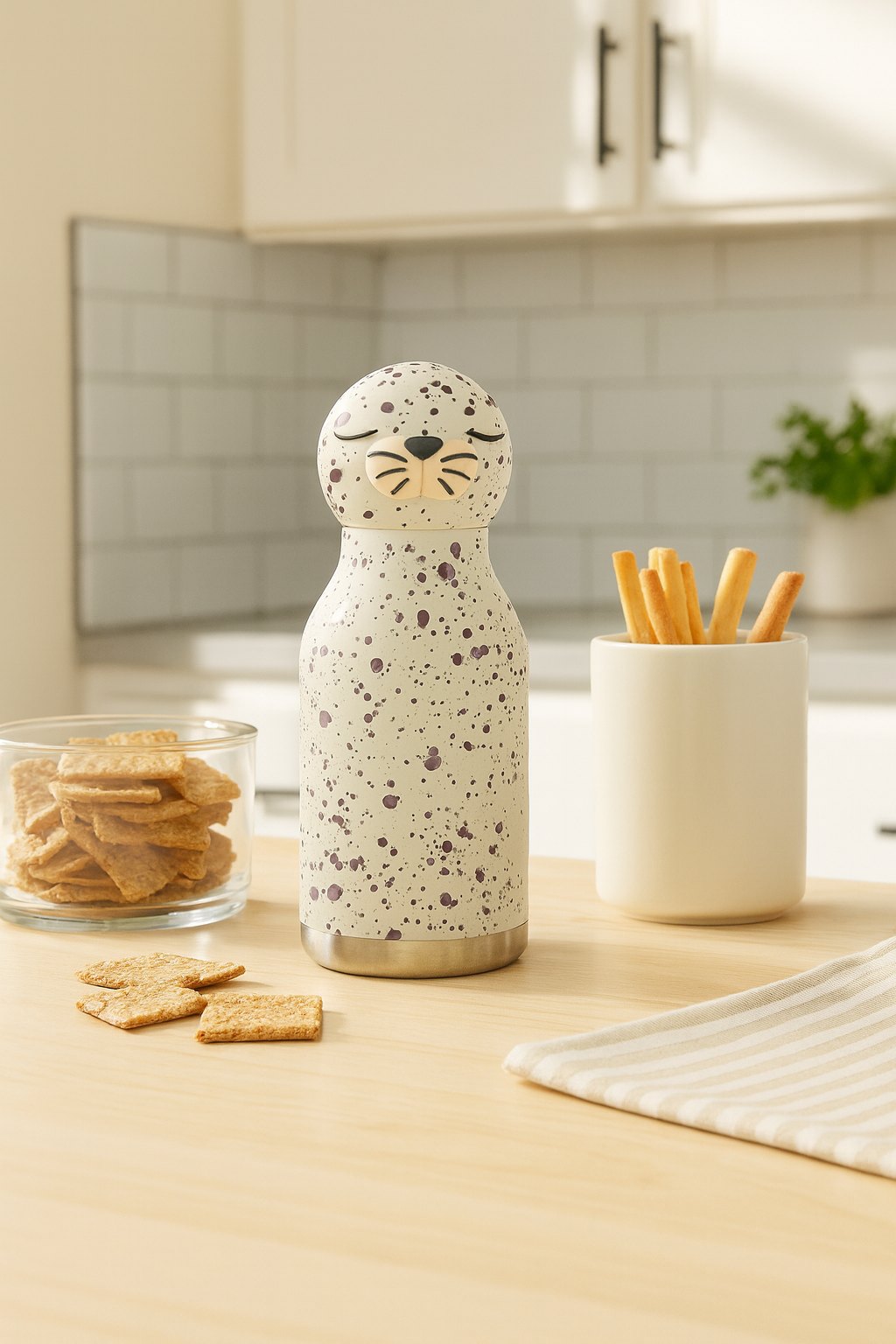 ASOBU Bestie Water Bottle — 16oz (460ml) Vacuum Insulated with Flexible Straw (Splashy Seal)